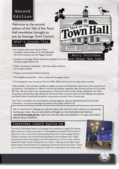 Second Edition - Talk of the Town Hall Newsletter December 2025